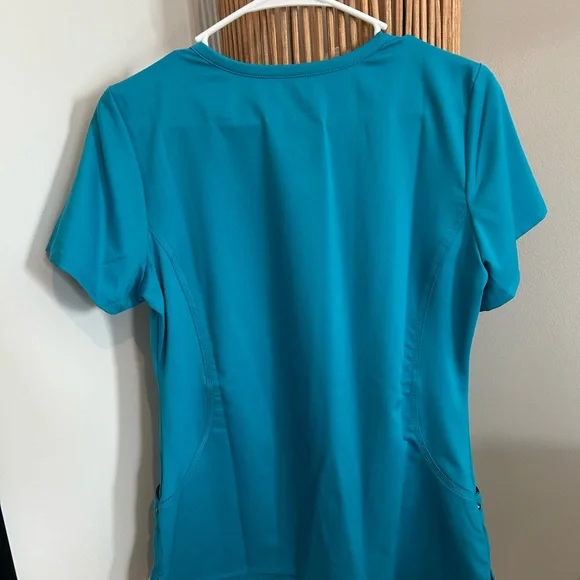 Purple Label Women's Teal V-Neck Top - Picture 2 of 2
